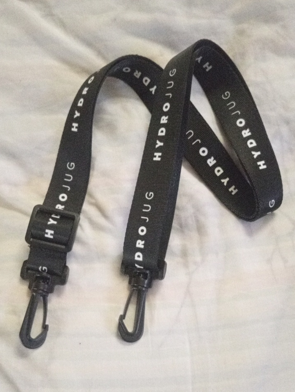 HydroJug Black Adjustable Carry Strap with Logo